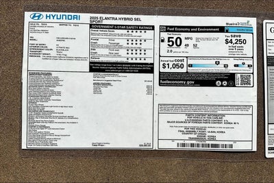 2025 Hyundai Elantra Hybrid SEL Sport