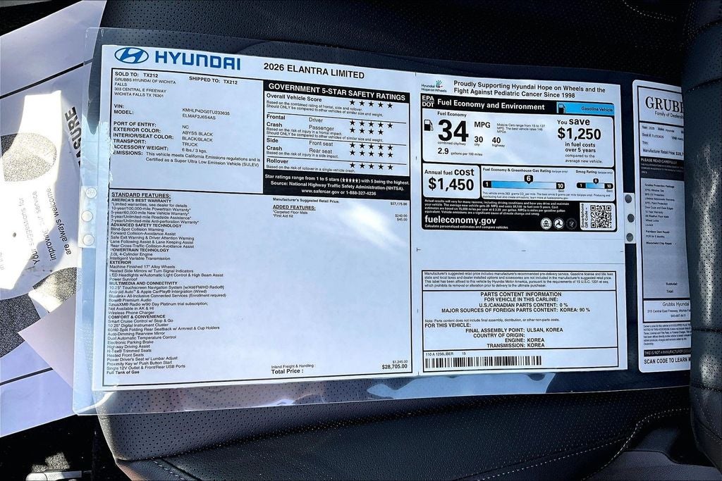 2026 Hyundai Elantra Limited