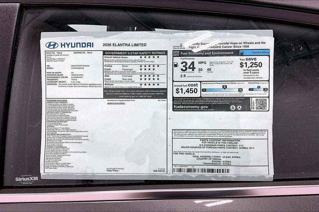 2026 Hyundai Elantra Limited