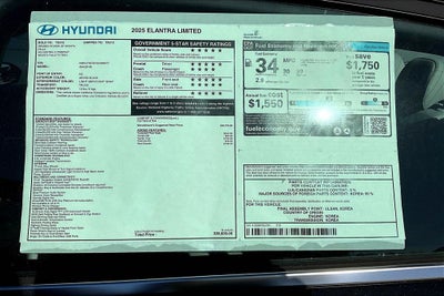 2025 Hyundai Elantra Limited