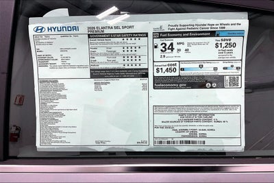 2026 Hyundai Elantra SEL Sport