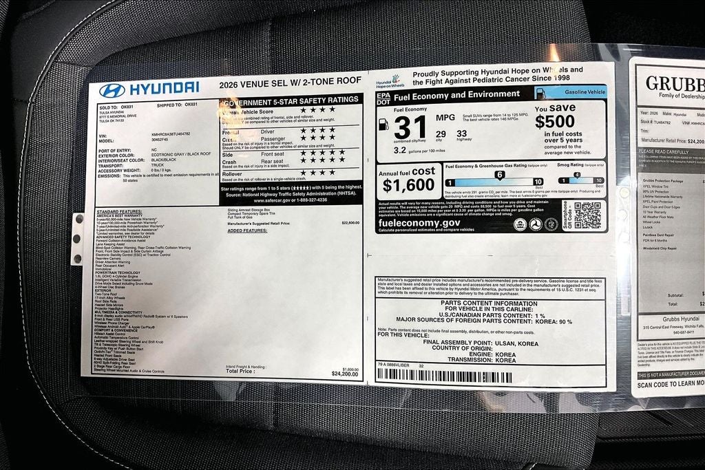 2026 Hyundai Venue SEL