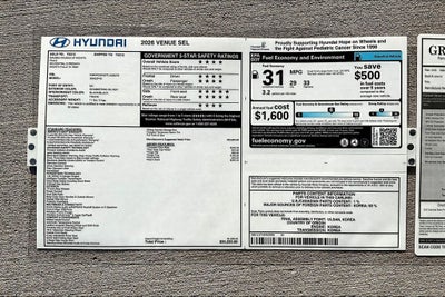 2026 Hyundai Venue SEL