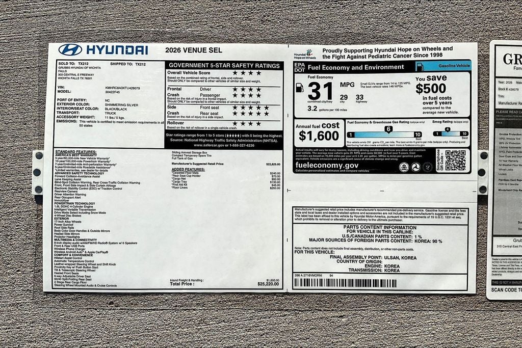 2026 Hyundai Venue SEL