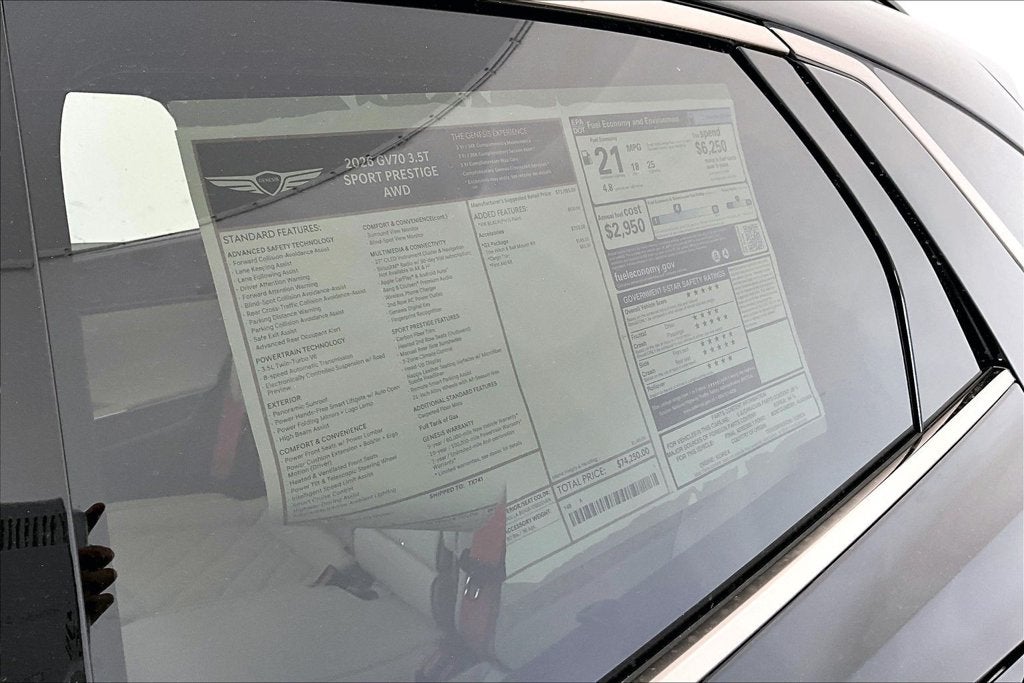 2026 Genesis GV70 3.5T SPORT PRESTIGE
