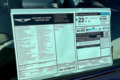 2027 Genesis G80 2.5T SPORT PRESTIGE